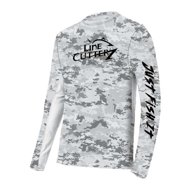 Line Cutterz Camo Fishing Shirt Shirts Line Cutterz Grey Small