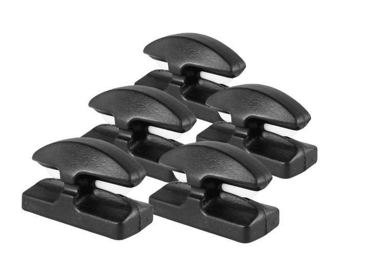 5-Pack - Line Cutterz Ceramic Blade Peel & Stick Flat Mounts - Black Flat Mount Line Cutterz Large Hang-Packaging