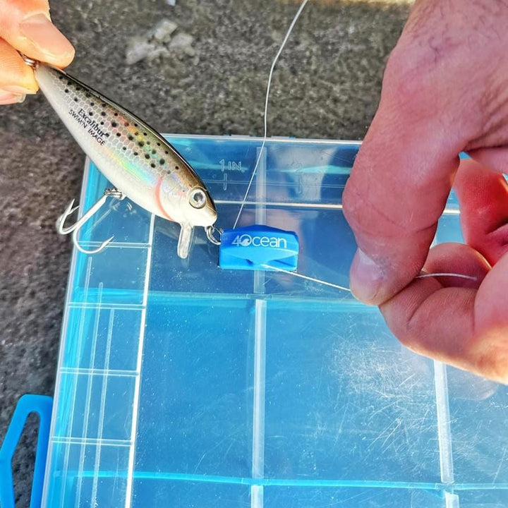 Line Cutterz x 4ocean Conservation Blue Fishing Line Cutting Peel 'n Stick Flat Mount Flat Mount Line Cutterz