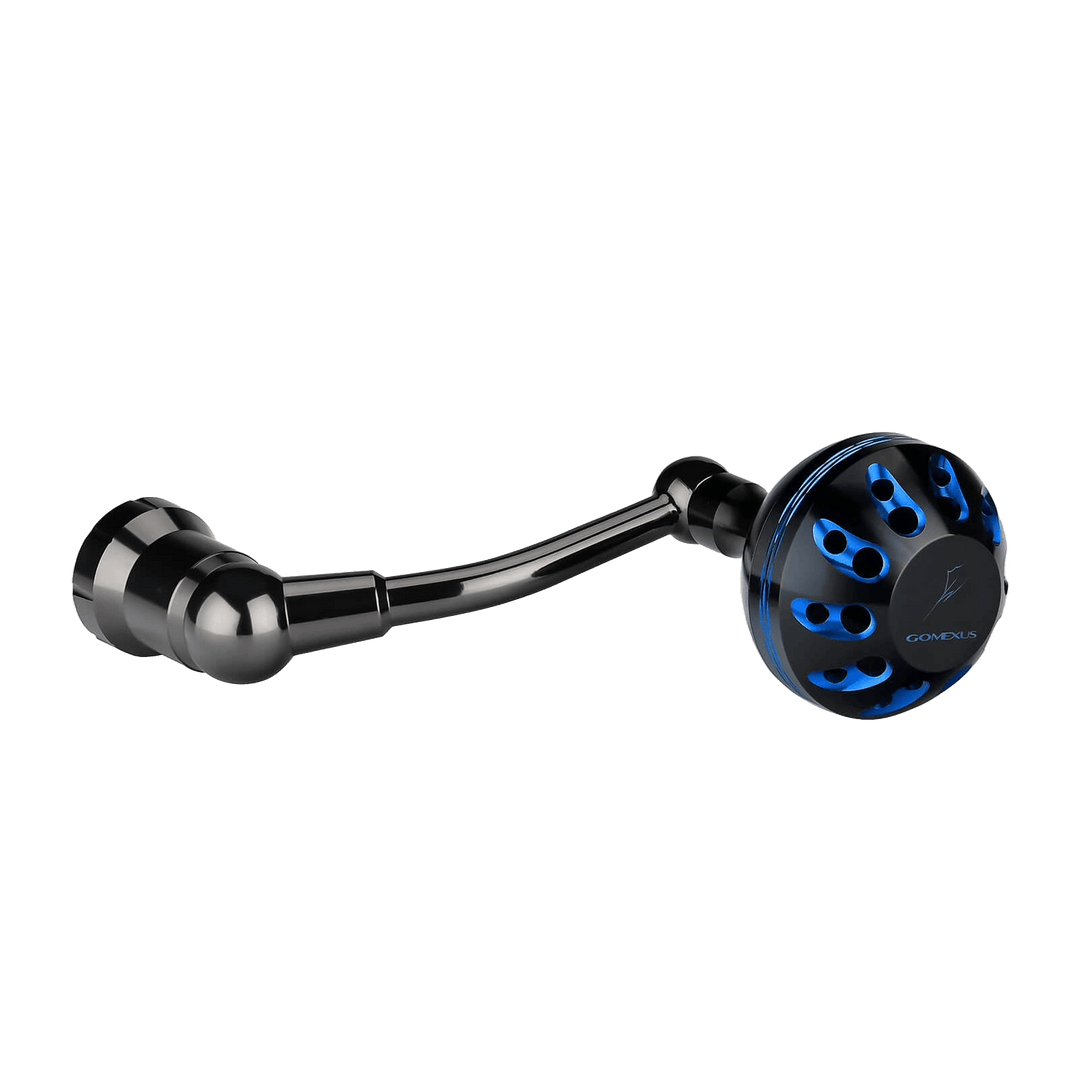 Gomexus Plug&Play Aluminum Power Handle For Daiwa Saltist Spinning Reel Gomexus Saltist 2500-4000/MQ 5000-6000 Black/Blue