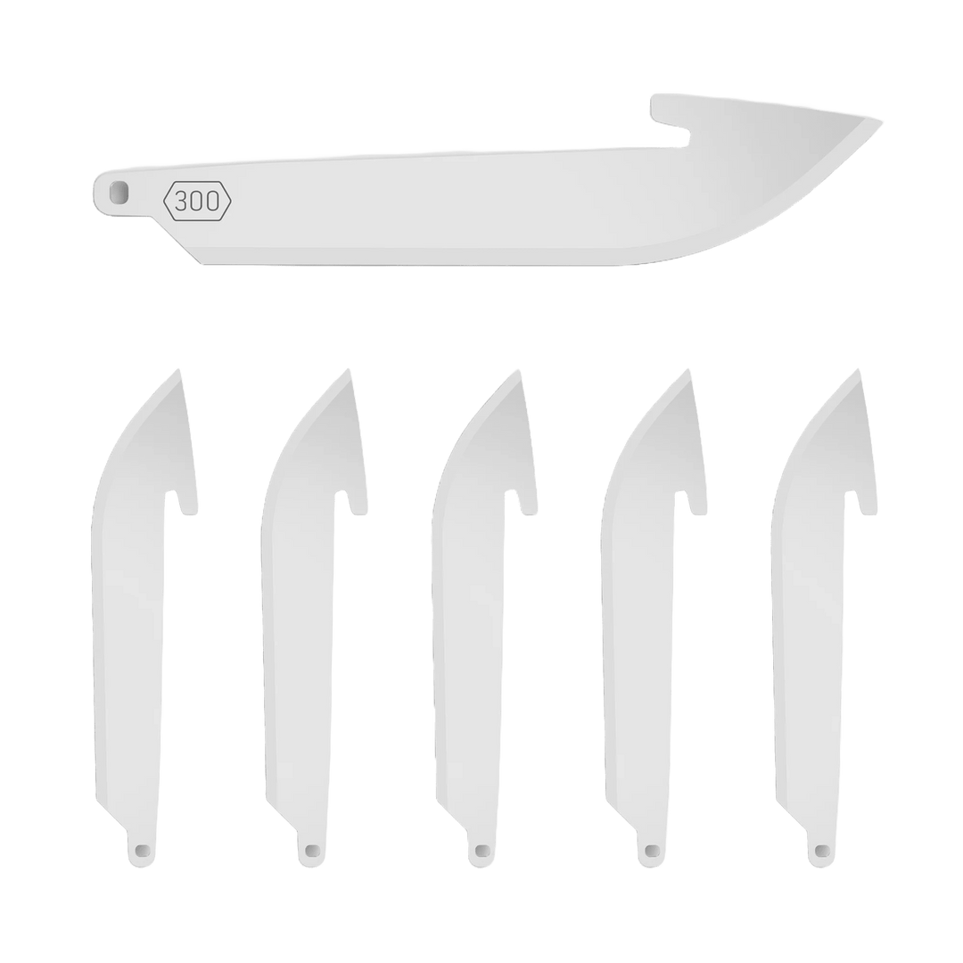 Outdoor Edge - 300 (3.0") Drop-Point Replacement Blades 6-Pack Stainless Outdoor Edge