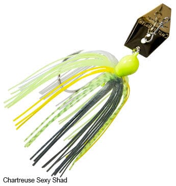Z-Man Original ChatterBait Lure Z-Man Fishing Products 3/8oz Chartreuse Sexy Shad 