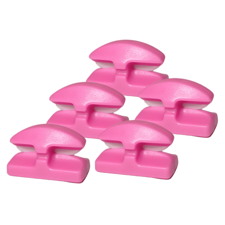 5-Pack - Line Cutterz Ceramic Blade Peel & Stick Flat Mounts - Pink Flat Mount Line Cutterz