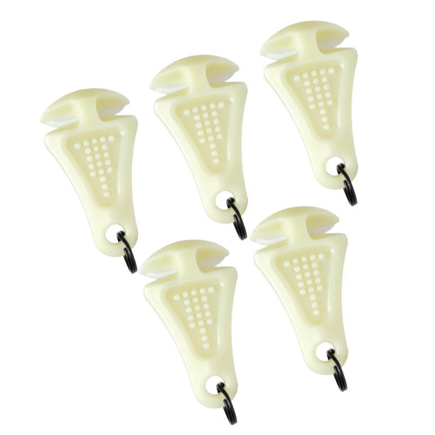 5-Pack Line Cutterz Ceramic Blade Zipper Pull - Glow-in-the-Dark Zipper Pull Line Cutterz