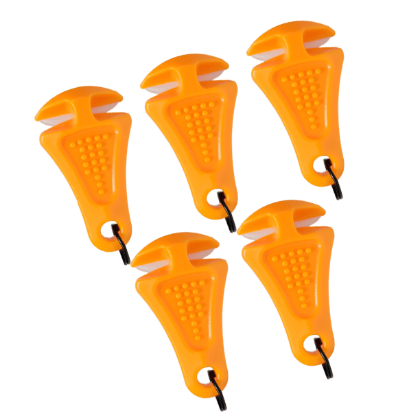 5-Pack Line Cutterz Ceramic Blade Zipper Pull - Blaze Orange Zipper Pull Line Cutterz 