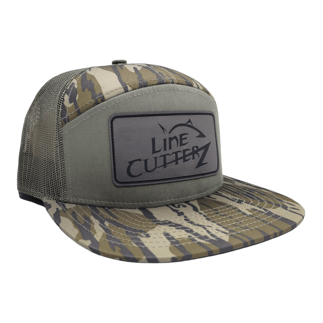Line Cutterz Camo Meshback Flatbill 7-Panel Snapback Hats Line Cutterz