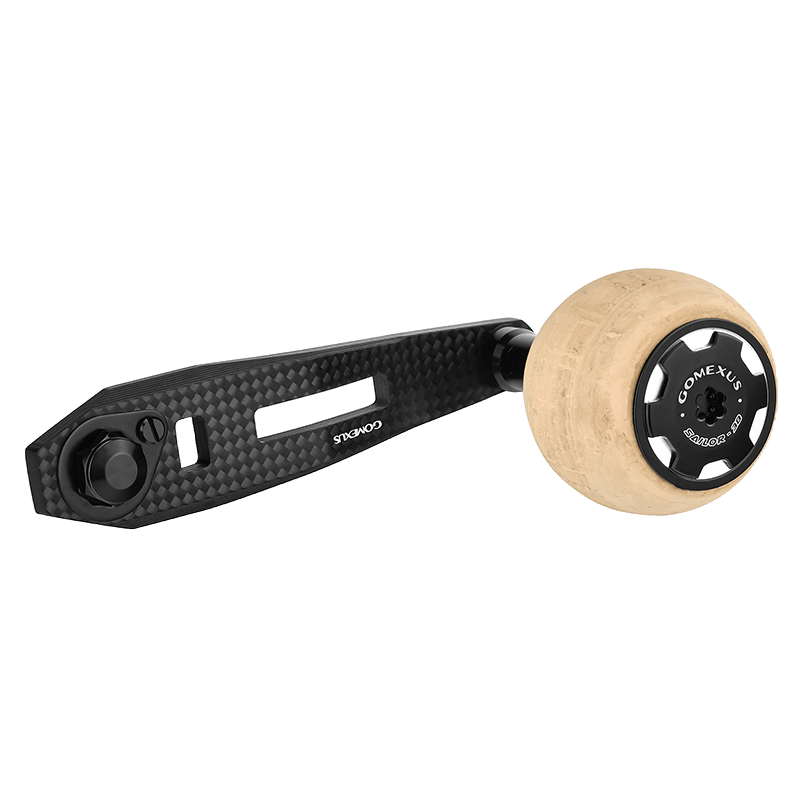 Gomexus Carbon Handle for Baitcasting Reel with Cork Knob LC-CA38 Gomexus 75mm 8x5mm Black/Silver