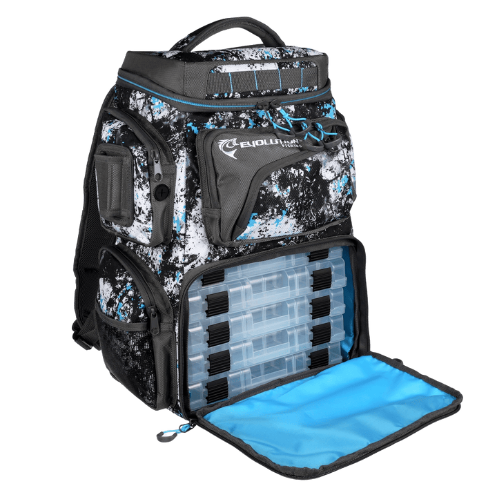 Evolution - Largemouth Tackle Backpack - 3600 Tackle Storage Evolution Outdoor Quartz Blue