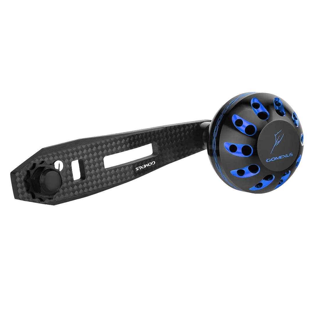 Gomexus Carbon Handle for Baitcasting Reel with Aluminum Knob LC-A38 Gomexus 75mm 8x5mm Black/Blue