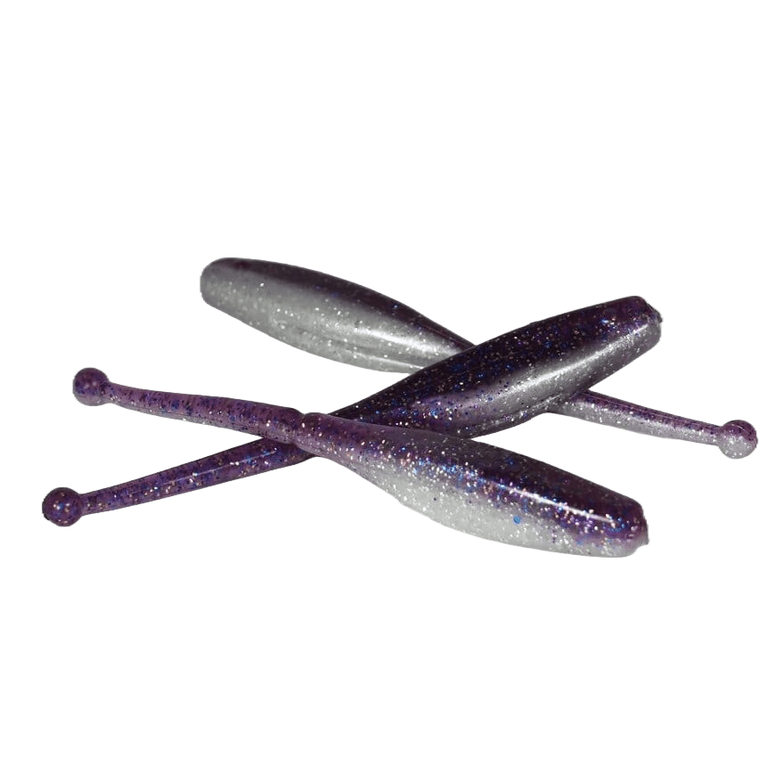 Kwigglers Junior Ball Tail Shad 7pk Pearl/Hot