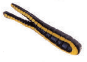 Betts Spin with Exxtra Bait Betts Tackle Ltd 1/16oz 1-1/2in Split Tail Beetle Black/Yellow Stripes