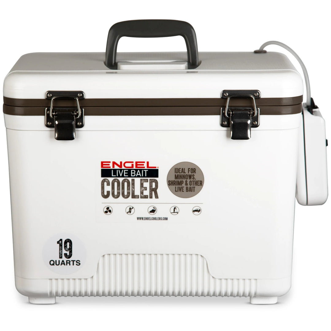 Engel® 19 Quart Live Bait Drybox/Cooler Coolers Engel Coolers White