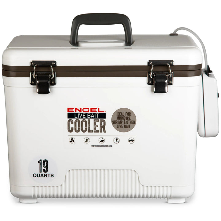 Engel® 19 Quart Live Bait Drybox/Cooler Coolers Engel Coolers White
