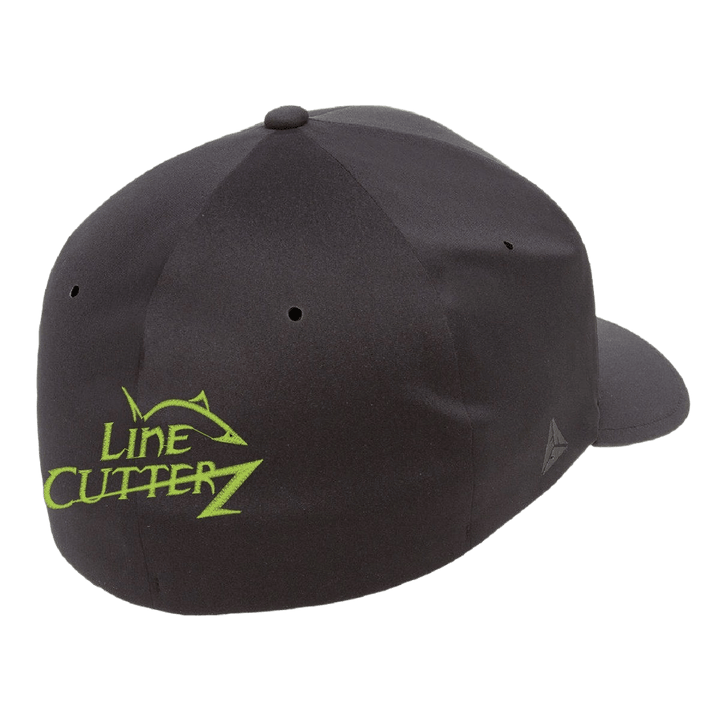 Flexfit Black Delta Hat with LC Pro Fish Logo Hats Line Cutterz