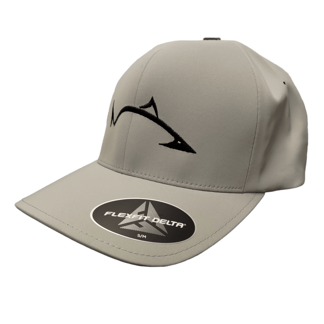 Flexfit Grey Delta Hat with LC Pro Fish Logo Hats Line Cutterz