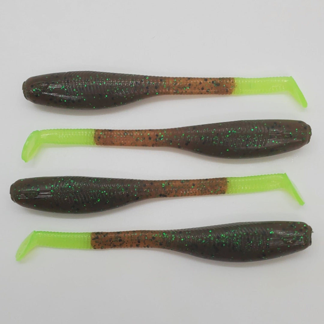 Down South Lures Lure Down South Lures Twisted Tea (Green Tail) Southern Shad (4.5") 