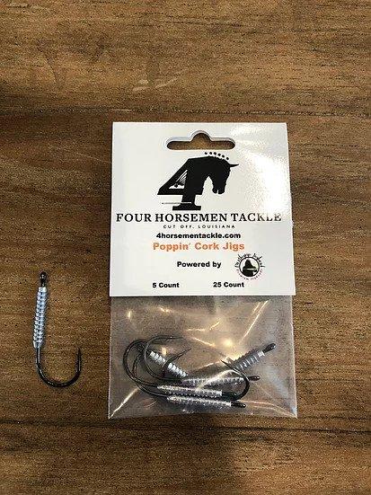 Four Horsemen - Popping Cork Jig Hook - 5pk Line Cutterz Four Horsemen - Popping Cork Jig Hook - 5pk Line Cutterz