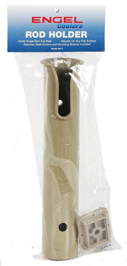 Engel® Rod Holder with Mounting Base and Stainless Hardware Accessories Engel Coolers Tan