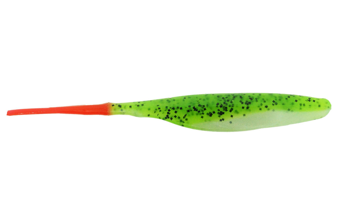 Saltwater Shad - 5″ Lure Bass Assassin Lures Chartreuse Pepper Shad / Fire Tail 