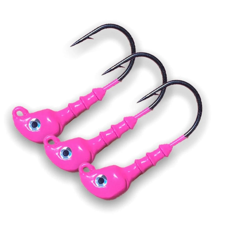 Salty Head Jig Heads - Razor Series Lure Salty Head Jigs 1/16oz Pink