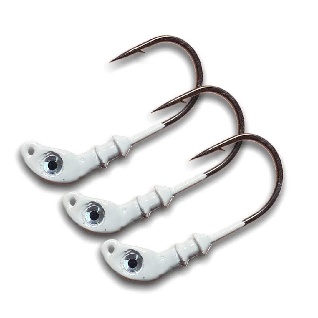 Salty Head Jig Heads - Razor Series Lure Salty Head Jigs 1/16oz White