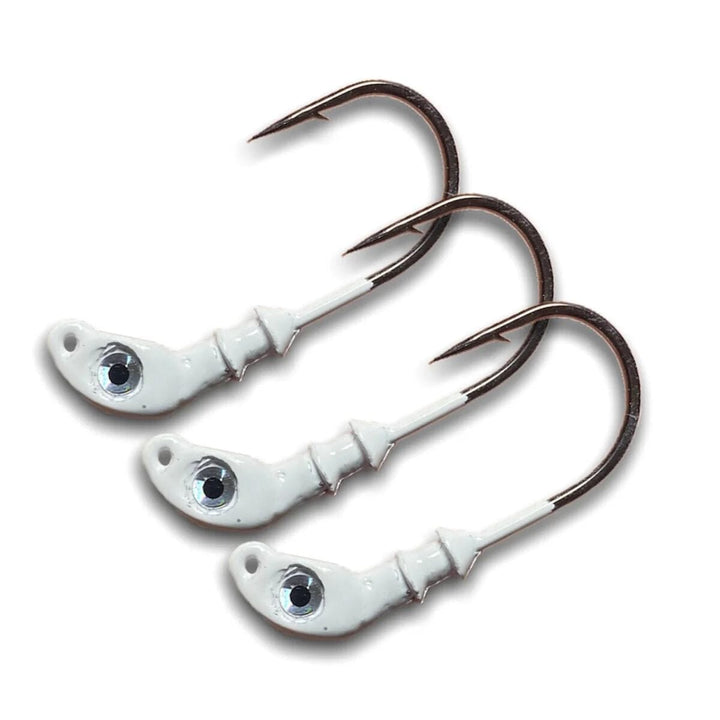 Salty Head Jig Heads - Razor Series Lure Salty Head Jigs 1/16oz White