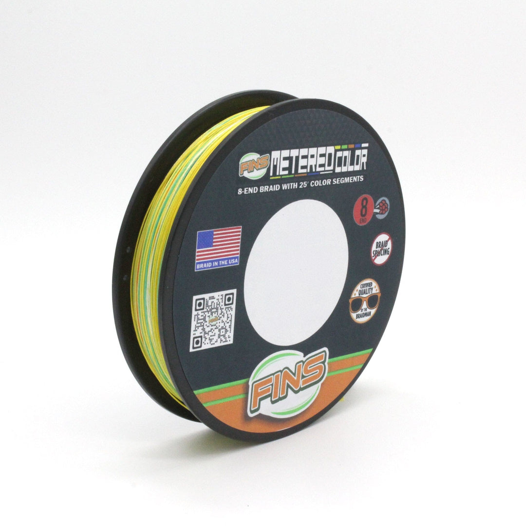 Metered Color Braid Fishing Line FINS Braids 