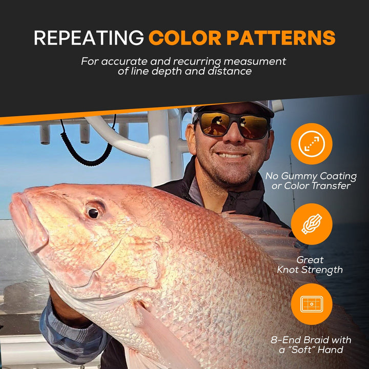 Metered Color Braid Fishing Line FINS Braids 