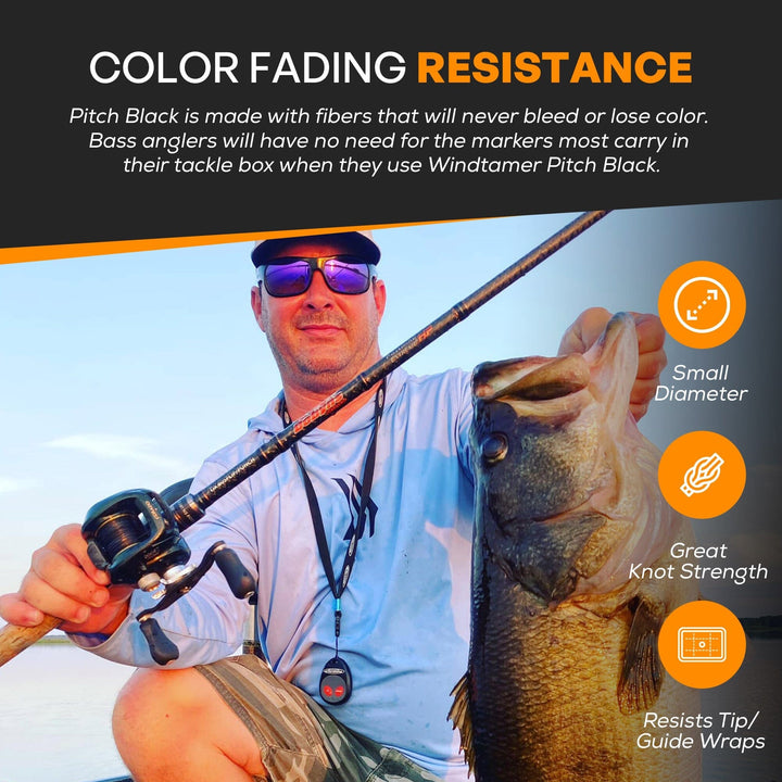 Windtamer Pitch Black Braid Fishing Line FINS Braids 