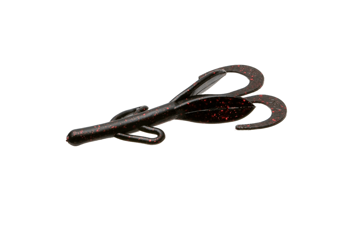 Zoom - Baby Brush Hog Lure Zoom Bait Company Black Red 