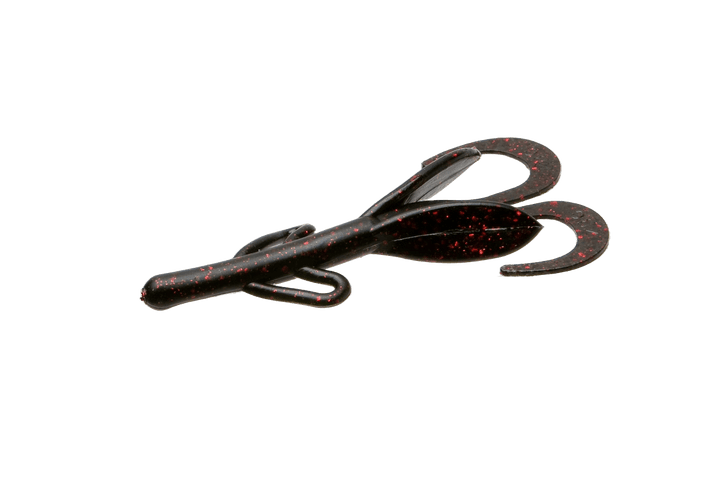Zoom - Baby Brush Hog Lure Zoom Bait Company Black Red 