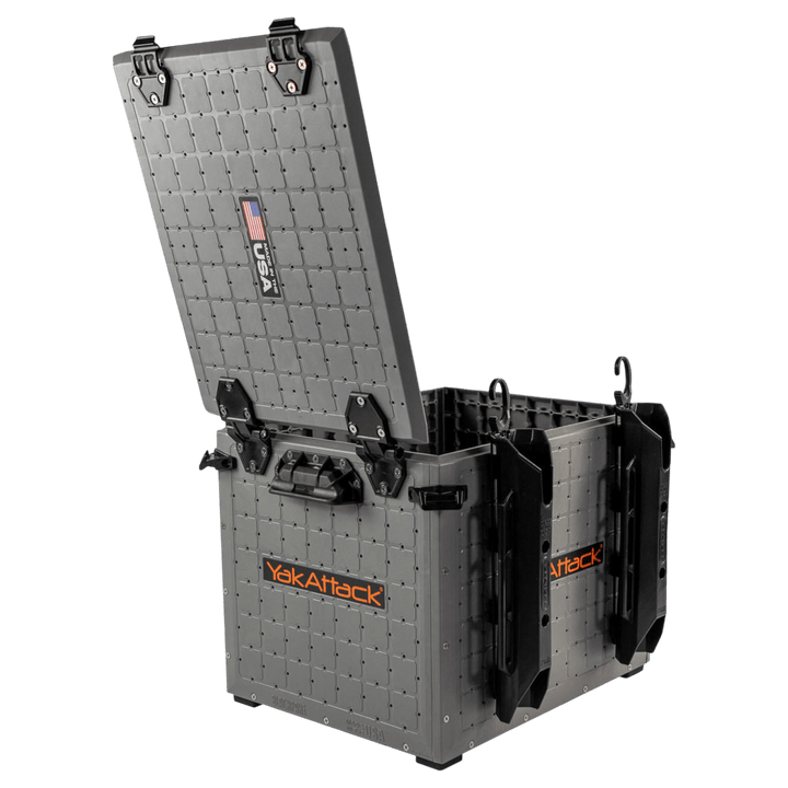BlackPak Pro Kayak Fishing Crate - 13" x 16", Battleship Grey YakAttack 