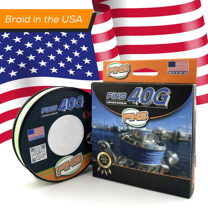 40G Fishing Braid 15-50lb. Fishing Line FINS Braids 