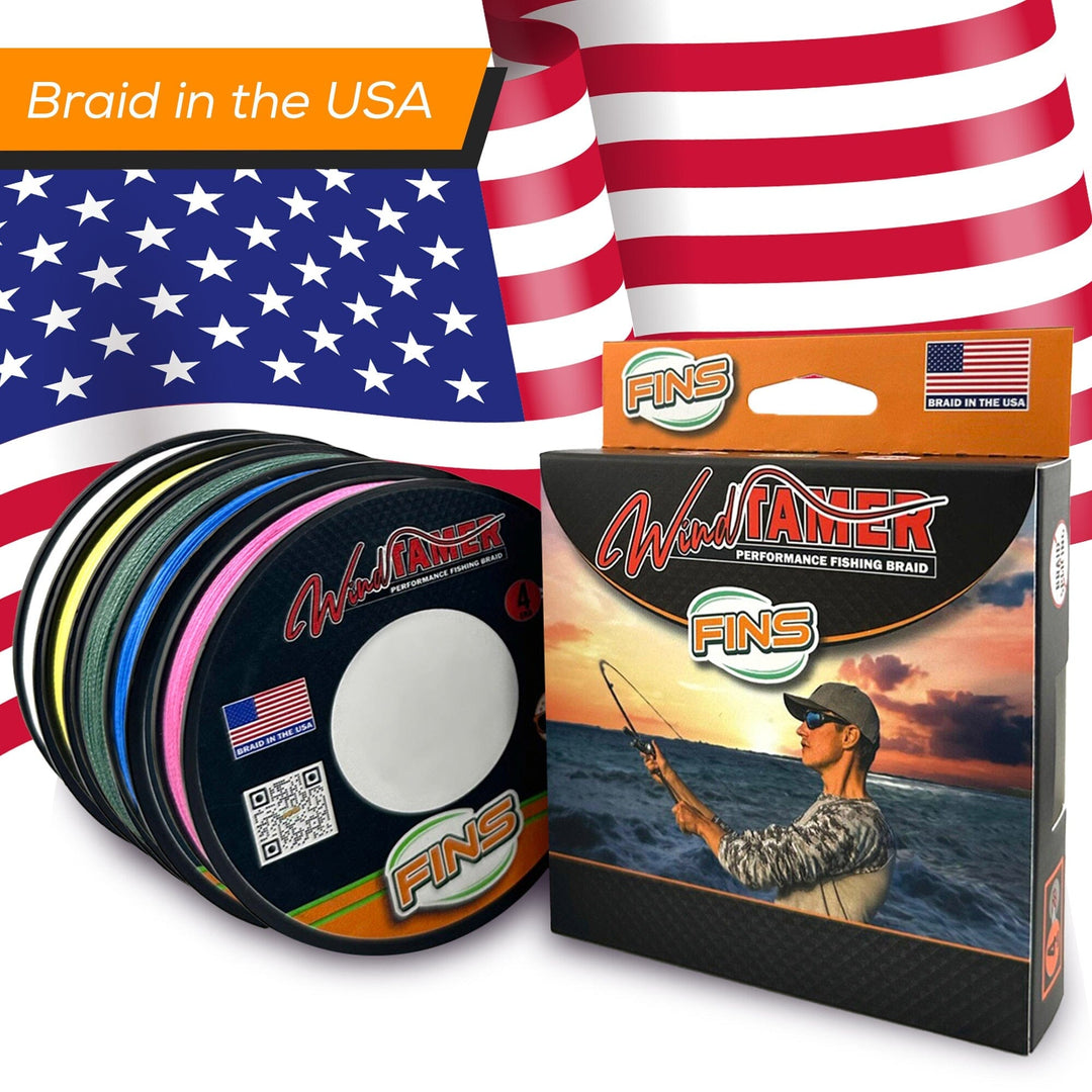 FINS Windtamer Fishing Braid (4-12 lb.) Fishing Line FINS Braids 