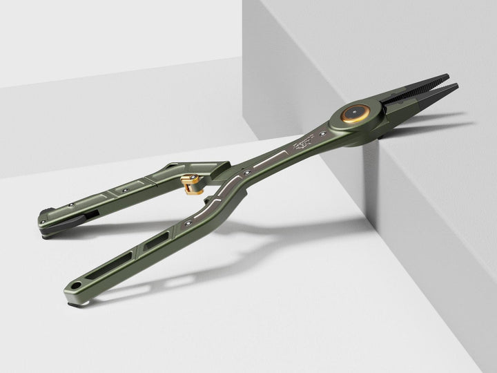 Line Cutterz Elite Deep Reach 12-Inch Fishing Pliers with Retractable Ceramic Line Cutter
