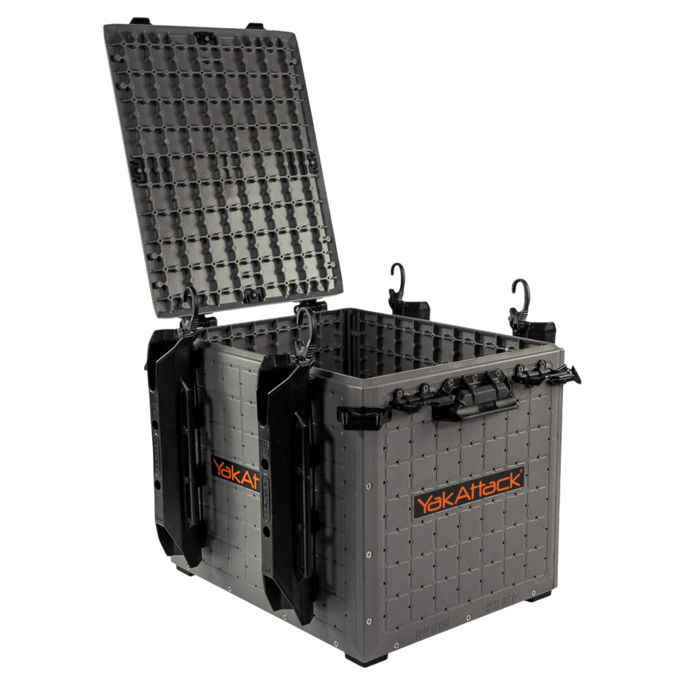 BlackPak Pro Kayak Fishing Crate - 13" x 16", Battleship Grey YakAttack 