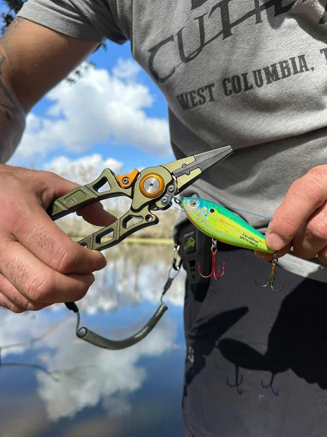 cutter fishing lure Line Cutterz Elite Pliers Green / Split Ring Tip