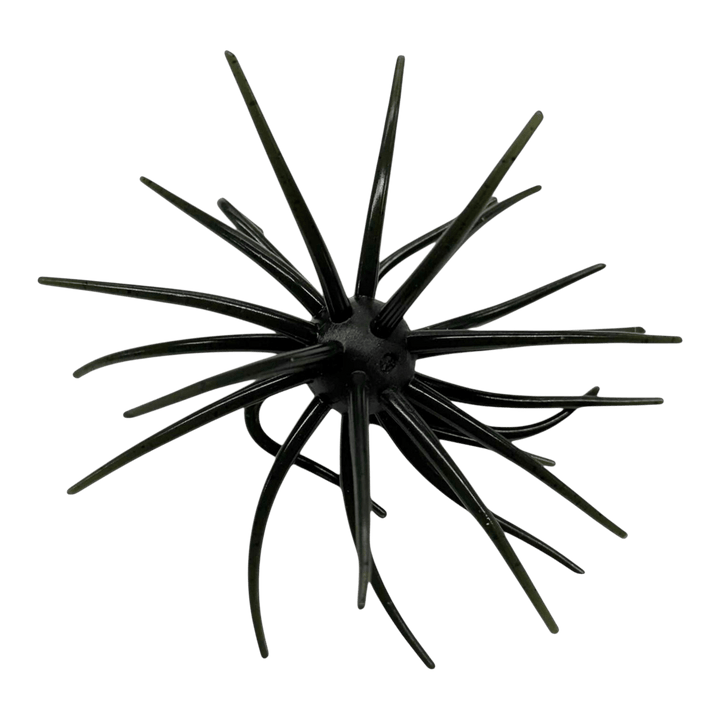 Pro Fish Gear 20MM Urchin Soft Plastic Bass Baits: Bass Buffet Collection Lure Line Cutterz Black Licorice 