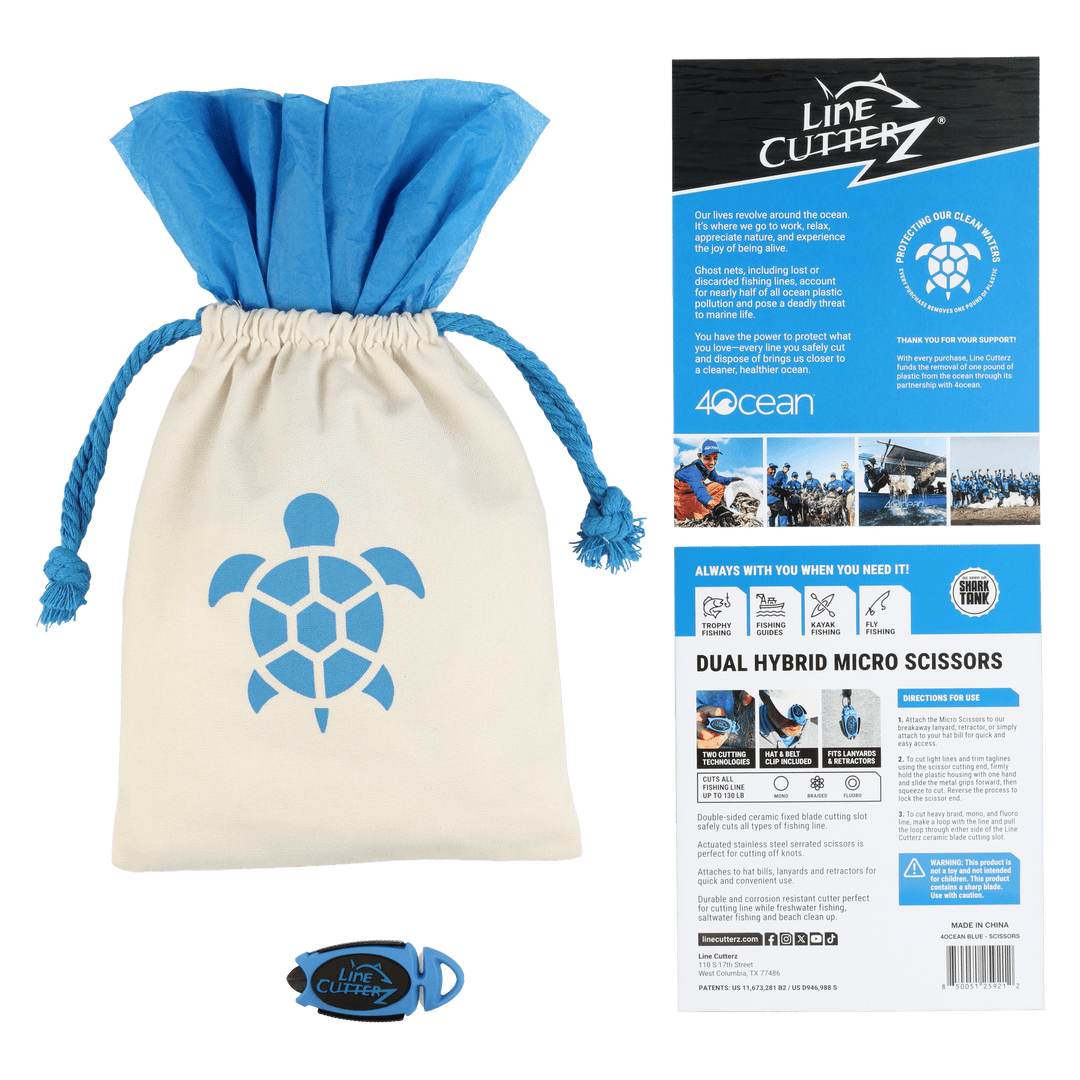 Line Cutterz x 4ocean Conservation Blue Dual Hybrid Micro Scissors Micro Scissors Line Cutterz 