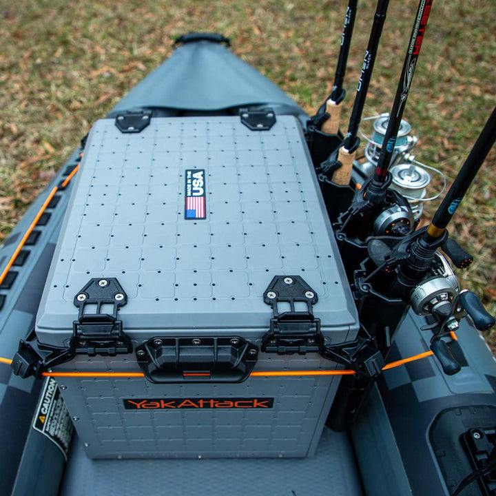 BlackPak Pro Kayak Fishing Crate - 13" x 16", Battleship Grey YakAttack 