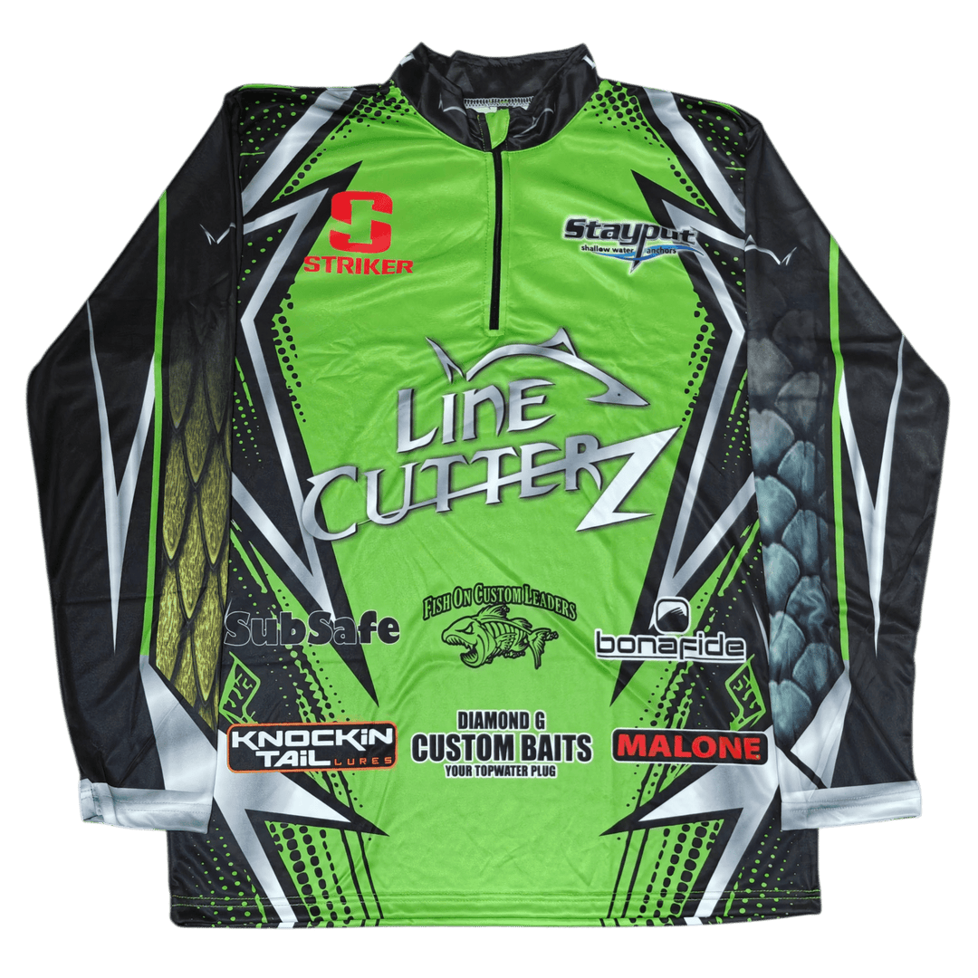 Line Cutterz™ Performance Fishing Jersey Shirts Line Cutterz Green Small 