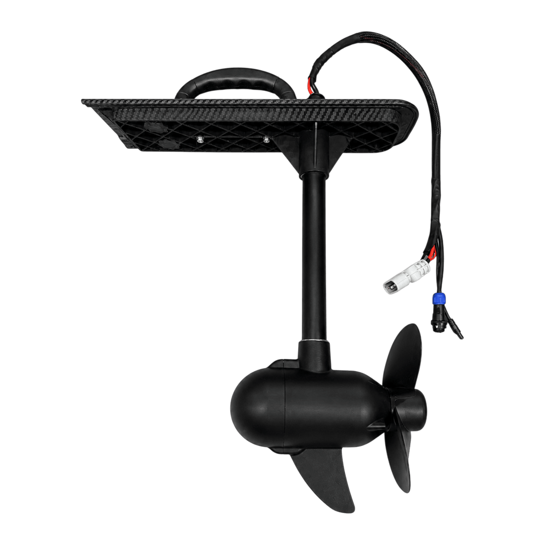 Pro Fish Gear Drop-In Electric Pod Motor System – 12V/24V Hand Throttle Motor for Fin Stalker & Fin Finder Kayaks Vessels Line Cutterz 