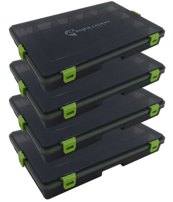 3700 4-Latch Water Proof Tackle Tray Tackle Storage Evolution Outdoor 