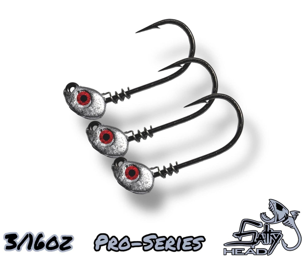 Salty Head Jig Heads - Pro Series Lure Salty Head Jigs 1/16oz Lead 