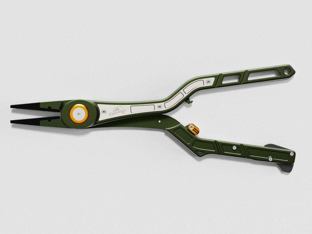 Line Cutterz Elite Deep Reach 12-Inch Fishing Pliers with Retractable Ceramic Line Cutter