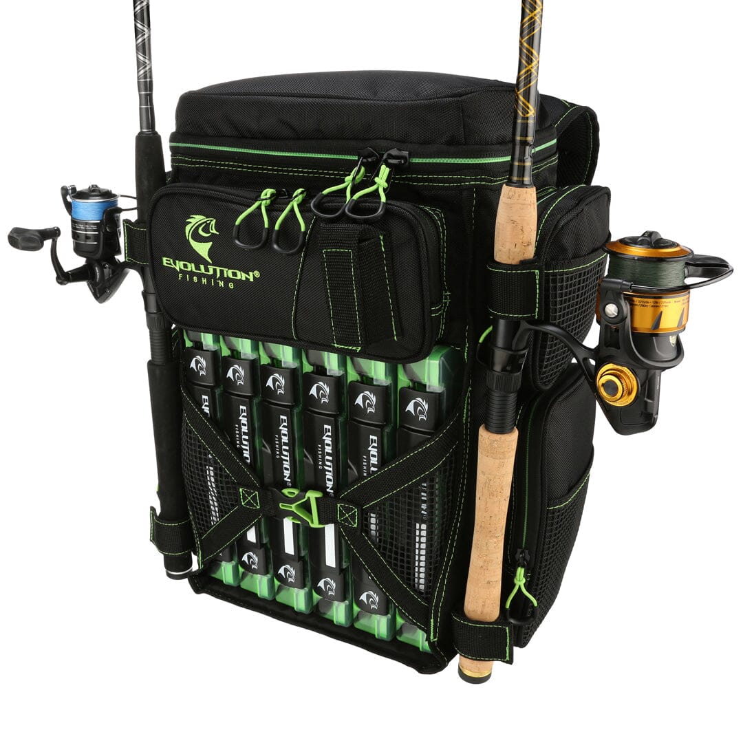 Drift Series 3600 Tackle Backpack with Rod Holders & QuikLatch Trays – Line Cutterz