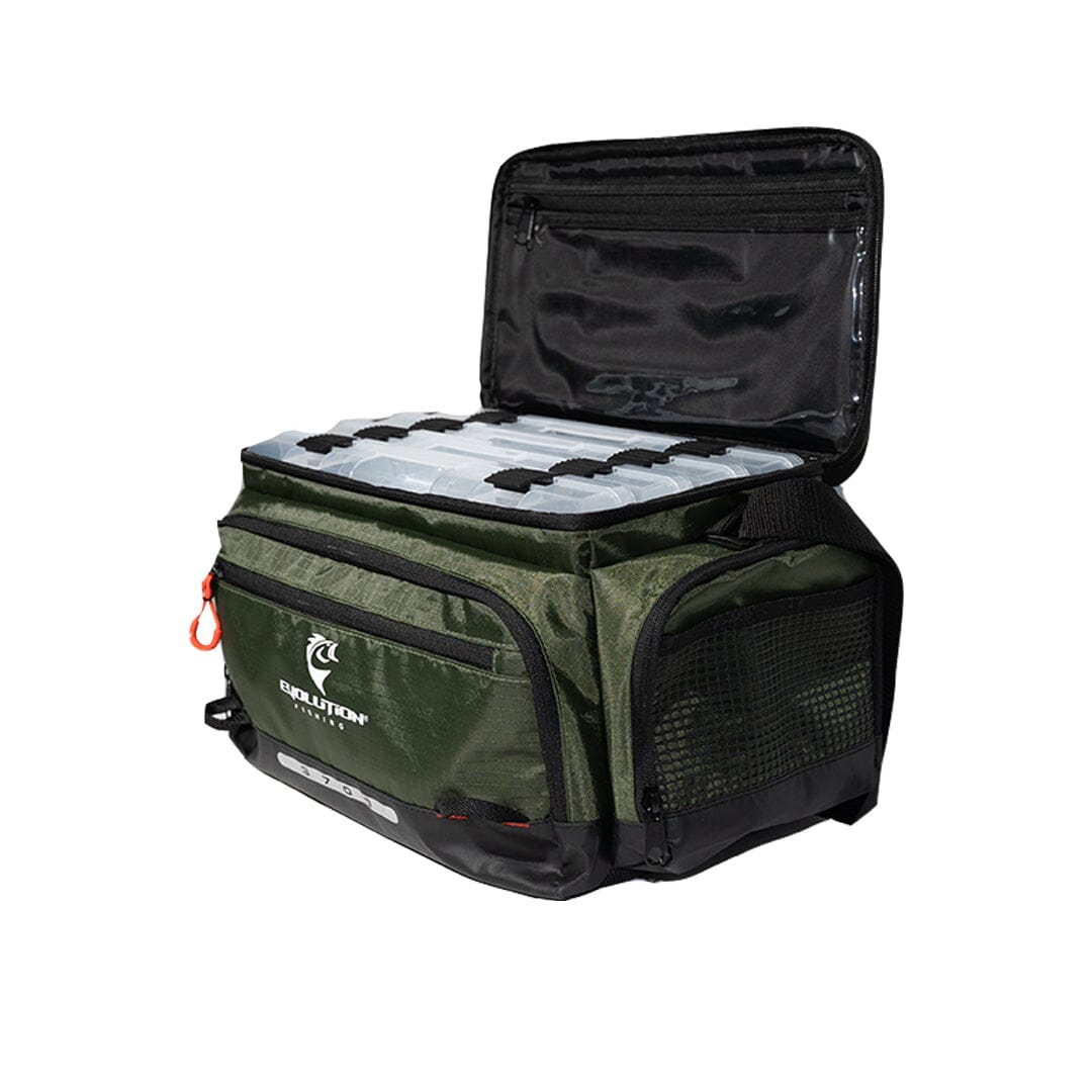 3700 Smallmouth Tackle Bag - Olive Tackle Storage Evolution Outdoor 