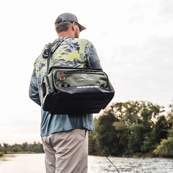 3700 Smallmouth Tackle Bag - Olive Tackle Storage Evolution Outdoor 
