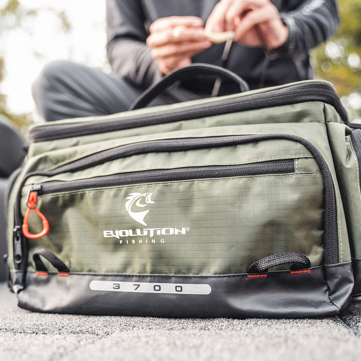 3700 Smallmouth Tackle Bag - Olive Tackle Storage Evolution Outdoor 