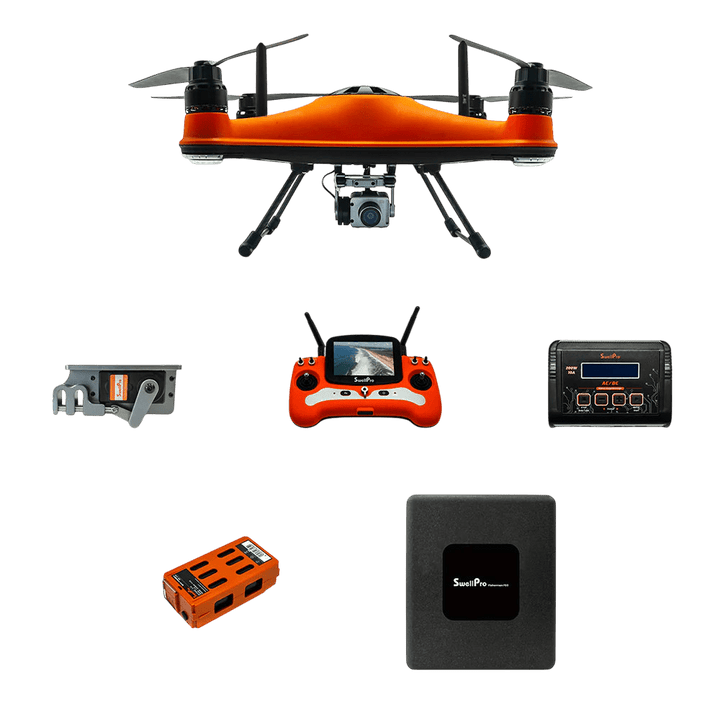 SwellPro - Fisherman FD3 Waterproof Fishing Drone Accessories SwellPro Advanced [4K Camera + Controller w/ Color Display] None 